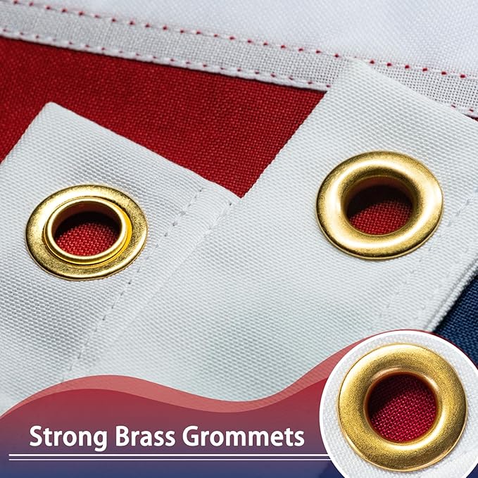 American Flag 4x6 ft Deluxe Super Tough Series, Heavy Duty Spun Polyester, All Weather US Flag USA High Wind with Embroidered Stars, Brass Grommets, Ultra Durable United States Flag Outdoor Outside