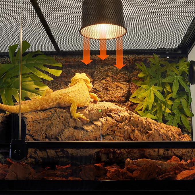 REPTI ZOO 36" x 24" x 18" Glass Reptile Terrarium, Front Opening Reptile Habit Tank with Double Hing Doors, Knock-Down Terrarium with Top Screen Ventilation 68 Gallon