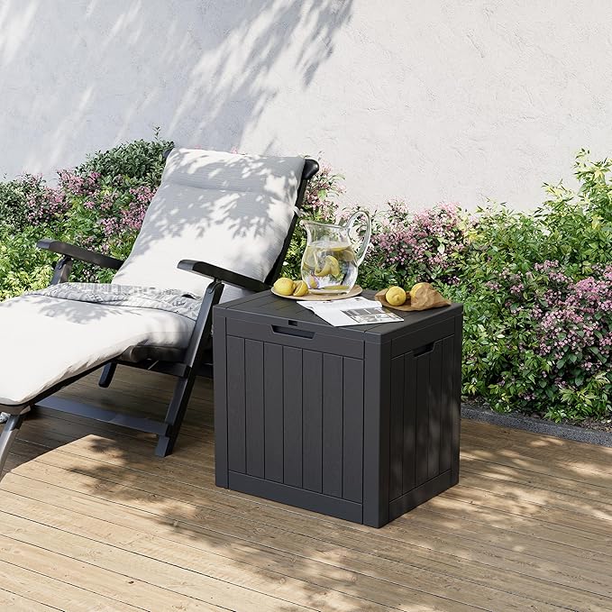 Outdoor Storage Box,2 Packs 31 Gallon Deck Box, Large Resin Storage Cabinet for Gardening Tools, Patio Pillow, Lockable, Waterproof and UV Resistant
