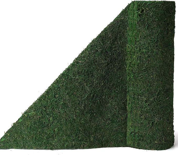 Byher Dried Moss Table Runner for Party Garden Decoration , Dark Green (30cm X 92cm ( 12" x 36" ))