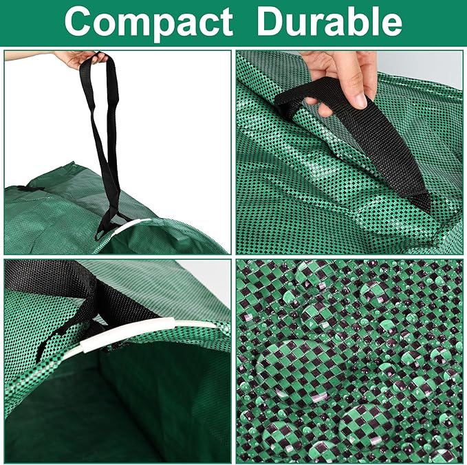 53 Gallons Leaf Collector Reusable Leaf Bag Yard Waste Bags Lawn Bag Leaf Picker Upper Lawn Sweeper for Leaves