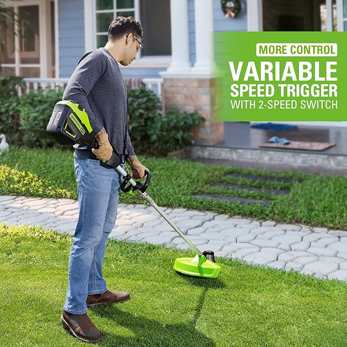 Greenworks 80V 16-Inch Brushless String Trimmer (Gen 2), Battery and Charger Not Included