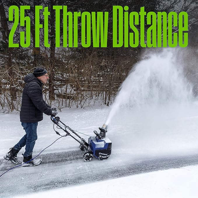 Westinghouse WSnow22 Corded Snow Blower 22 Inch, Steel Auger, Dual LED Lights, Electric Snow Blower with 25ft Throwing Distance, Plows 840lbs/min, Adjustable Chute