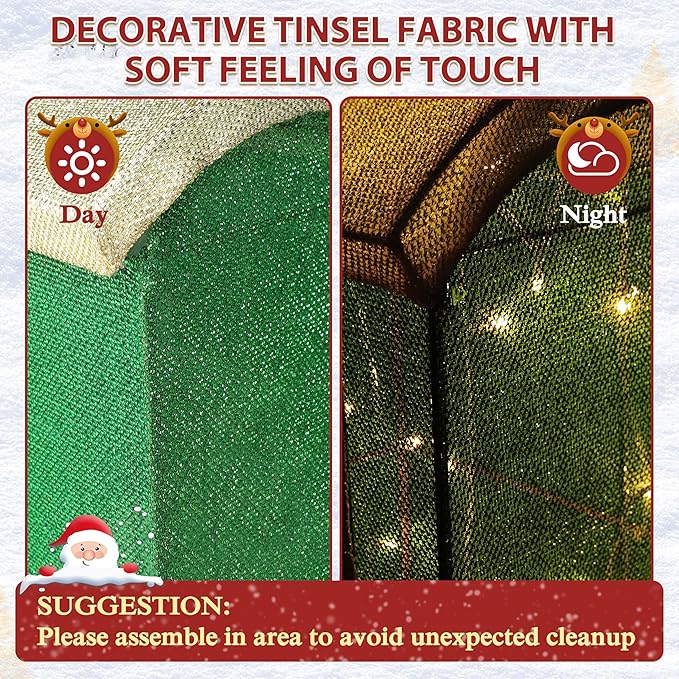 VEIKOU 5FT Outdoor Christmas Decorations Train Set with 170 LED Lights, Christmas Decorations Outside, Lighted Train for Holiday Yard Decorations