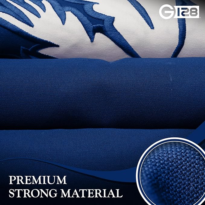 G128 South Carolina SC State Flag | 6x10 Ft | StormFlyer Series Embroidered 220GSM Spun Polyester | Embroidered Design, Indoor/Outdoor, Brass Grommets, Heavy Duty, All Weather