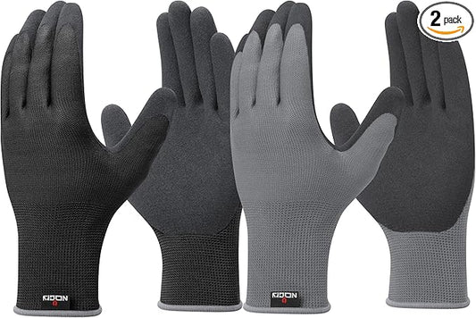 NoCry Gardening Gloves for Men with Strong Grip and Touchscreen Tips — Breathable Rubber Coated Garden Gloves with Superior Dexterity — Snug-Fitting Yard Gloves for Men or Lawn Gloves Men