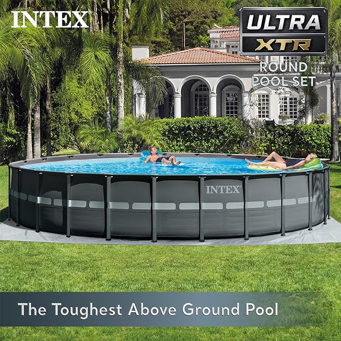 INTEX 26329EH Ultra XTR Deluxe Above Ground Swimming Pool Set: 18ft x 52in – Includes 2100 GPH Cartridge Sand Filter Pump – SuperTough Puncture Resistant – Rust Resistant – Easy to Assemble