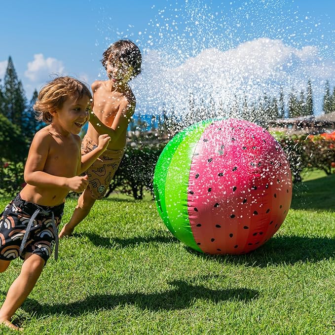 Poolcandy Giant Watermelon Beach Ball Sprinkler
