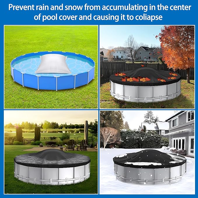 Adnee 4 x 4 Ft PP Weave Square Pool Air Pillow-Inflatable Winterizing Closing Pillow for Above Ground Pools-Cold Resistant Pool Pillows for Closing Winter Support Pool Covers