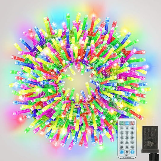 100 LED Easter String Lights, 33 FT Colorful Connectable Waterproof String Lights Clear Wire with 11 Modes, Easter Decorations for Indoor Outdoor Party Yard Garden (Multicolor)