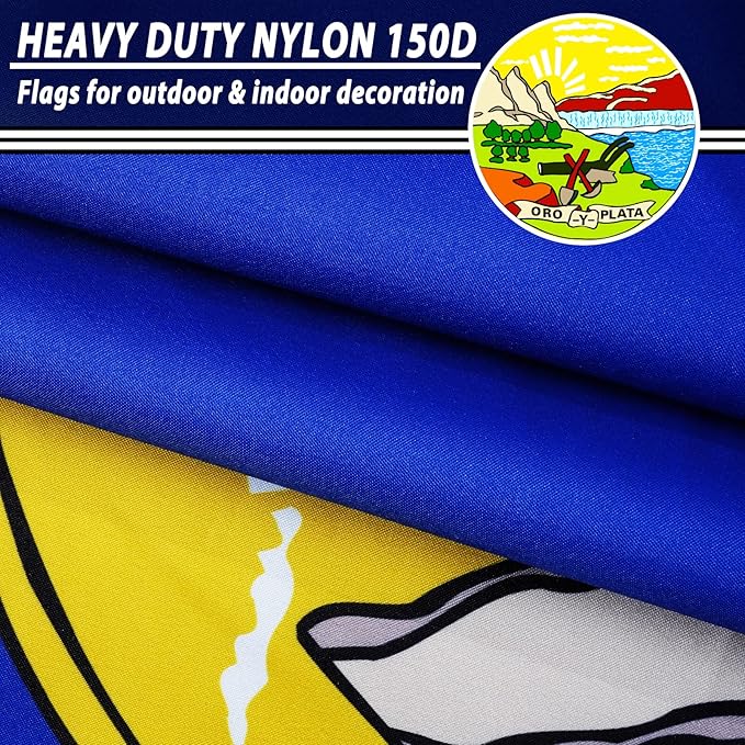 FLAGWIN Montana Flag 3x5 FT - 3 Ply Double Sided Polyester Flags with Brass Grommets - Vivid Color and Fade Proof State of Montana Flag 3x5 Outdoor