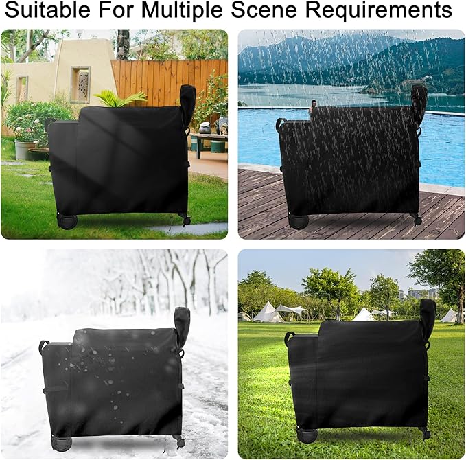 Grill Cover for Traeger Grills Pro 34/780 Series, Outdoor Heavy Duty Waterproof Griddle Cover BBQ Covers Rip-Proof Material Smoker Cover, UV and Fade Resistant Grill Cover(53" Lx 22" W x 47" H)