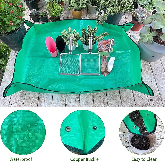 6-Pack Garden Tool Set, Soil Sifter Shovel (3.8 & 5mm Mesh) - Stainless Steel Gardening Kit & Essential Accessories, Garden Hand Tools & Planting Tools, Ideal Gardening Gifts for Women, Men, Mom & Dad