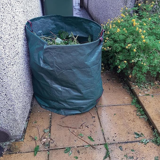 5 Packs 5 Packs 72 Gallon Reusable Yard Waste Bags, Leaf Collection Bags with Handles, Heavy Duty Camping Garden Waste Bags for Debris Leaves Grass