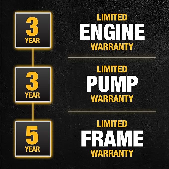 DeWalt DXPW3425E-S 3400 PSI Gas Pressure Washer, 2.5 GPM Axial Cam Pump, 208cc Recoil with Electric Start Engine, Spray Gun and Wand, 5 QC Nozzles, 5/16-in. x 25-ft. Hose, 49-State