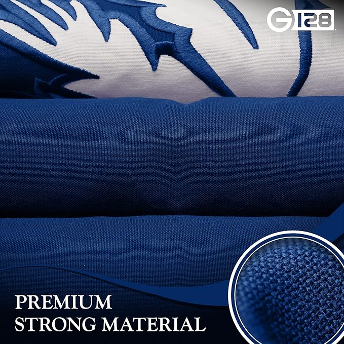 G128 South Carolina SC State Flag | 4x6 Ft | StormFlyer Series Embroidered 220GSM Spun Polyester | Embroidered Design, Indoor/Outdoor, Brass Grommets, Heavy Duty, All Weather