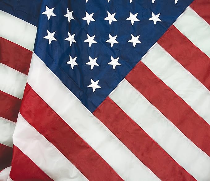 FlagSource FMAA Certified PolyExtra Polyester American Flag with Embroidered Stars and Sewn Stripes, Made in the USA, 30x60'