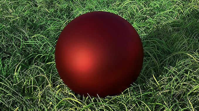 Lulu Decor, 12 Red Matt Finish, Stainless Steel Gazing Mirror Ball, Smooth Finish Garden Decoration Globe