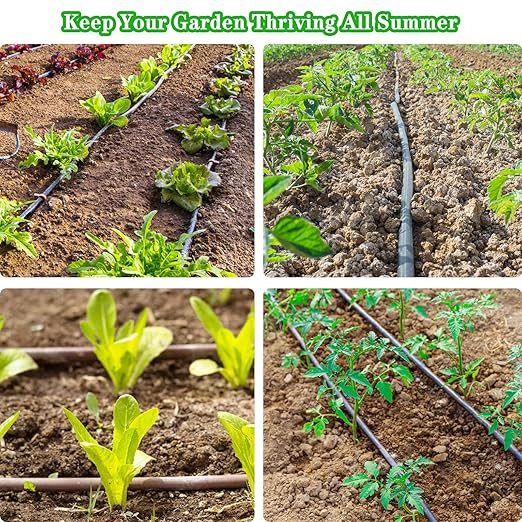 30 Pieces Drip Irrigation Kit：Drip Irrigation Parts for 1/2 Inch Drip Irrigation Tubing with 17mm 0.600" ID Drip Line Fittings Barbed Connectors Including 10 Couplings 8 Tees 6 Elbows 6 Plugs