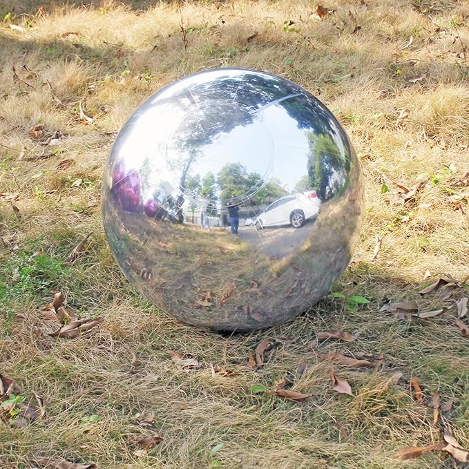 Generic Big Shiny Balls Giant Inflatable Mirror Balls for Events & Decor - Party, Advertising, Shows, Stage Decoration - Hanging & Standing-Various Sizes & Colors - Silver (1.5m/4.92ft)