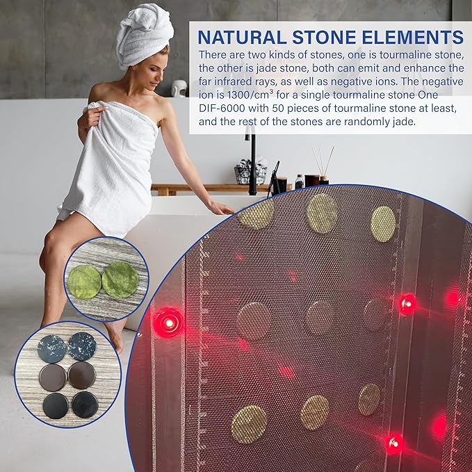 Durasage Personal Ultra Low Emf Portable Infrared Sauna Spa for Relaxation at Home, 30 Minute Timer, with Handheld Remote Control, Heated Footpad and Chair (Copper, DIF-6000)