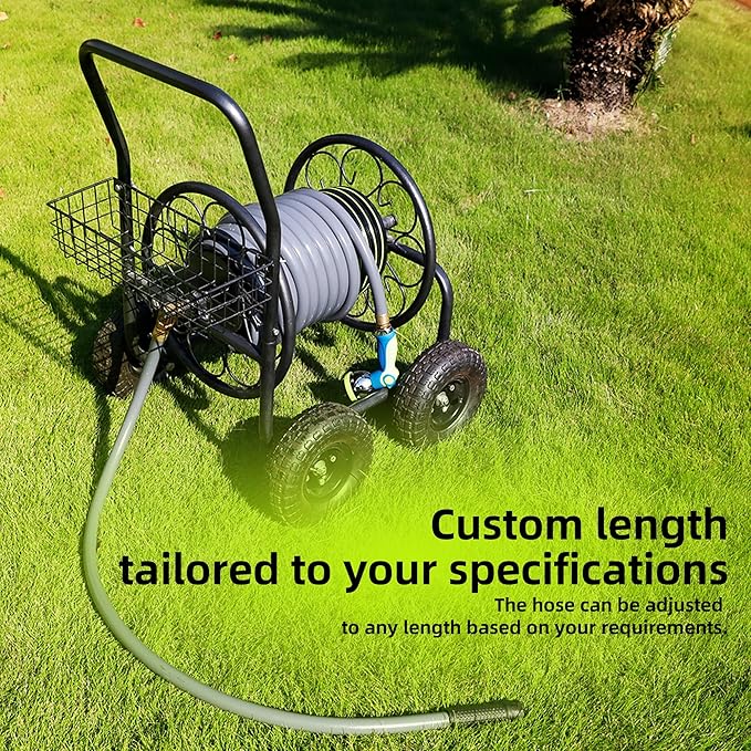 Worth Leader Garden Hose 3/4 in. x 50 ft. -No Kink, Flexible, Leakproof, Male/Female -Heavy Duty Durable 5 Layers PVC Rubber Lightweight Water Pipe for Gardening, Agriculture & Lawn Care -500PSI Burst