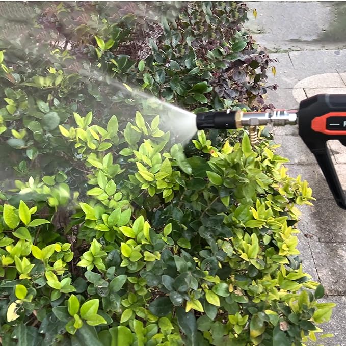 Adjustable Long Range Nozzle for Pressure Washer 4-4.5 GPM, Downstream Injection Spray Nozzle Kit, High Power Washing External Chemical Injector with 1/4” Quick Connect, 2500 to 4000 PSI