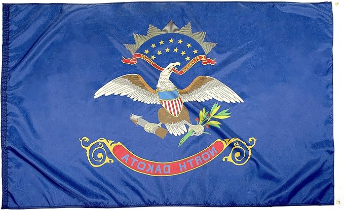 FlagSource North Dakota Nylon State Flag, Made in the USA, 3x5'