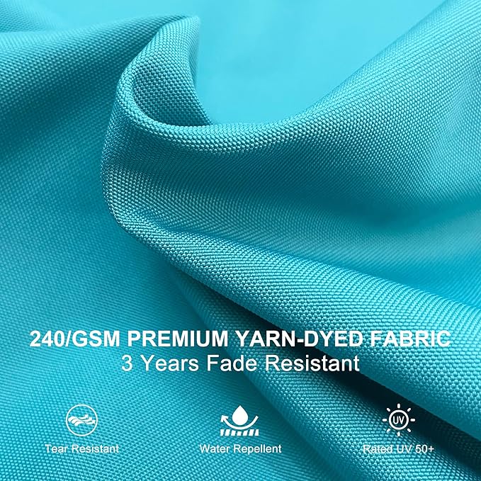 PURPLE LEAF 11 Feet Patio Umbrella Outdoor Round Umbrella Large Cantilever Umbrella Windproof Offset Heavy Duty Sun for Garden Deck Pool Patio, Turquoise Blue
