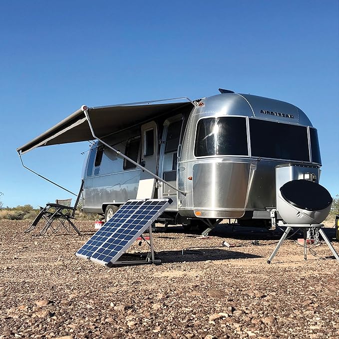 Go Power! GP-PSK-130 130W Portable Folding Solar Panel Kit with 10 Amp Solar Controller, Great for RV and Camping, Includes Controller, Battery Clamps, SAE Solar Plug Adapter, Ring Terminal Connectors