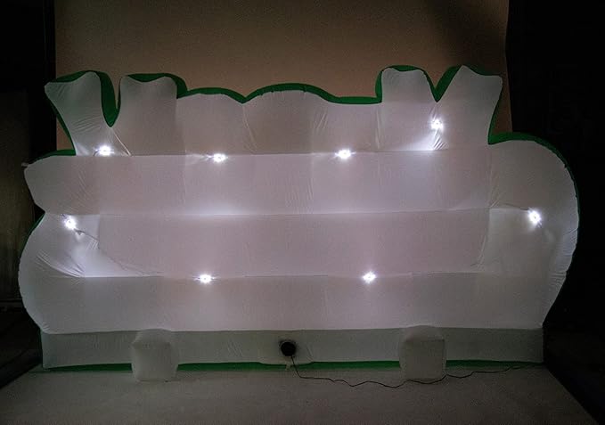 Rasta Imposta 9 Foot Merry Christmas Inflatable Yard Decoration Lawn Sign with Bright LED Lights Outdoor Weather Resistant - 9 x 5 FT Tall