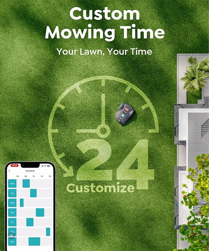 M800Plus Cordless Robot Lawn Mower with GPS + 3D Visual Navigation, Bow-Shaped Path Mowing, APP Control, 4.0Ah Automatic Robotic Lawnmower for 1/5 Acre, Obstacle Avoidance, Height Adjustment