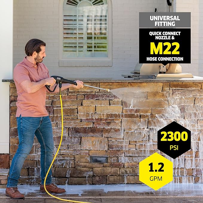 Kärcher Pressure Washer K2300PS, CETA Certified, 4 Spray Nozzles, Detergent Tank, Hose Reel, for Cars, Driveways, Siding, Patios, 1.2 GPM