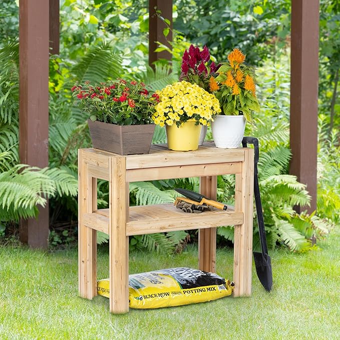 Greenes Fence Cedar Adjustable Storage Shelves, 31 in. x 16 in. x 30 in. - Made in USA with North American Cedar