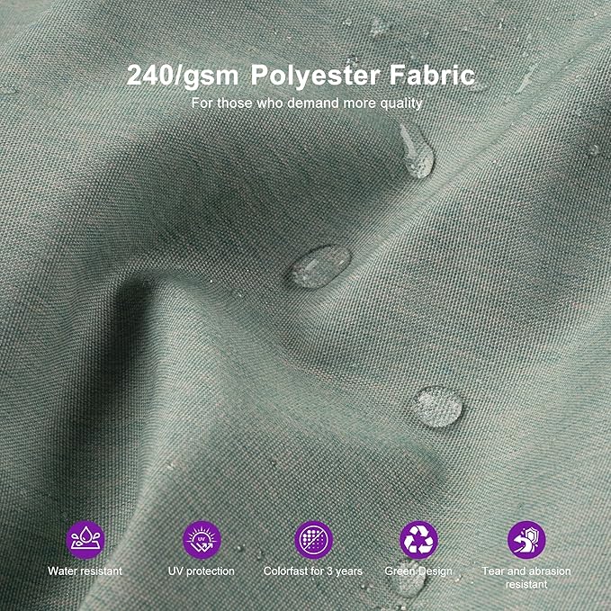PURPLE LEAF 10 FT Cantilever Patio Umbrella Outdoor Umbrella with 220lbs Base Large Square Windproof Offset Umbrella for Pool Deck Garden, Mint Green