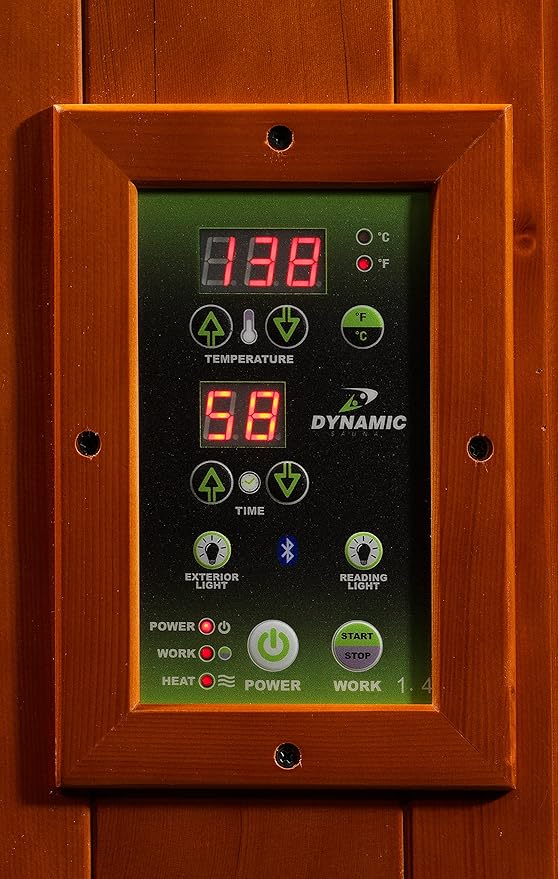 Dynamic Lugano 3-Person Low EMF (Under 8MG) FAR Infrared Sauna (Canadian Hemlock)
