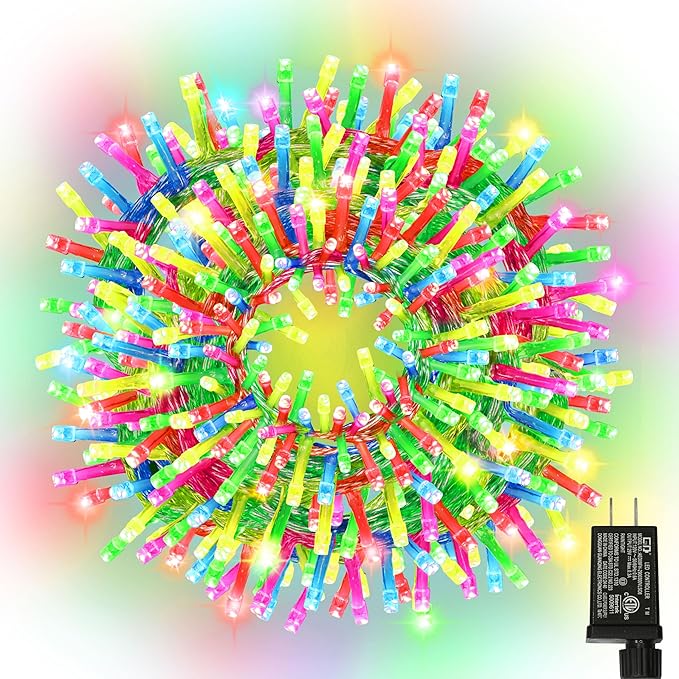 33ft Christmas Decorative Mini Lights, 100 LED Easter String Light Decoration, Easter Pastel Lights 11 Lighting Modes for Indoor Outdoor Xmas Tree Wedding Party Decoration (Multicolor)