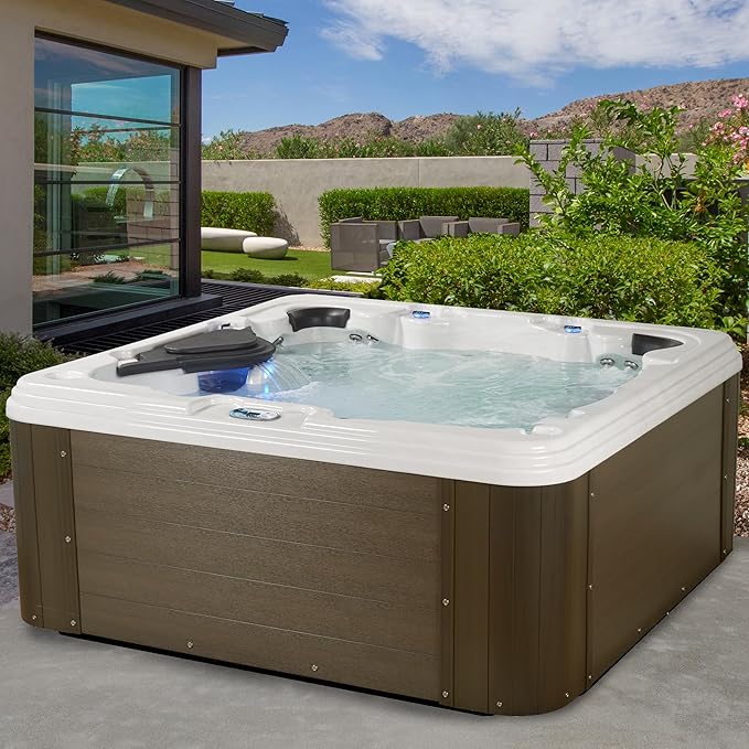 AquaLife Select Series® 7-Person 100-Jet Acrylic Non-Lounger Hot Tub with Ozonator and Steps