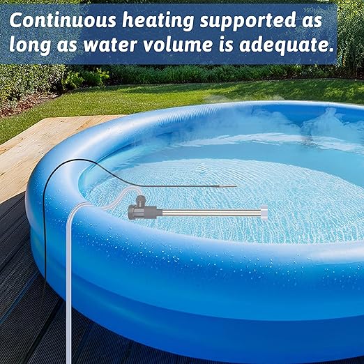 3000W 240V Immersion Water Heater Hot Tub & Inflatable Pool Portable Electric Submersible Water Heater with Thermostat, GFCI for spa tub, Bucket, Bathtubs, baptismal Pool & Above Ground Pool