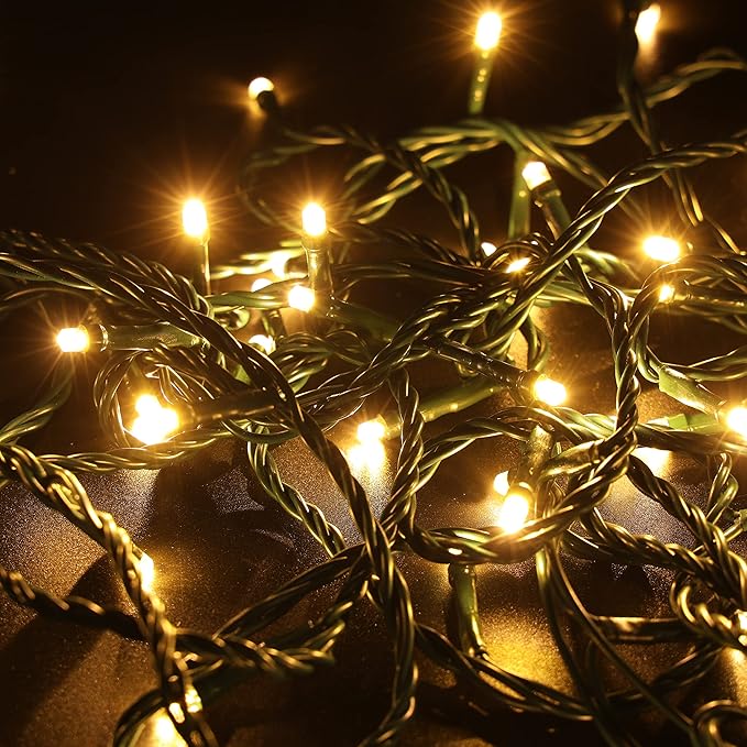 12V Outdoor String Lights（Warm White）- Low Voltage Outdoor String Lights -Works with Low Voltage Landscape Lighting Systems -for Holiday Decorations, Christmas Tree Lights Holiday Party Wedding