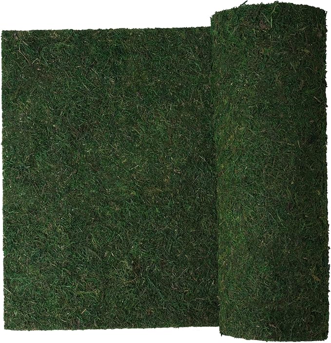 Byher Dried Moss Table Runner for Party Garden Decoration , Dark Green (30cm X 92cm ( 12" x 36" ))