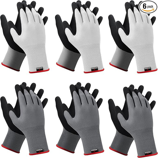 NoCry Gardening Gloves for Women with Strong Grip and Touchscreen Tips - Ultra-Breathable, Lightweight Snug Fit - Durable Abrasion-Resistant, Water-Repellent Rubber Coated Palm - Ideal for Yard Work