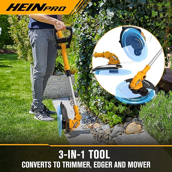 2-in-1 Cordless Leaf Blower and String Trimmer Combo Compatible with Dewalt 20V Battery, 500CFM/150MPH Electric Leaf Blower, 12-Inch Cordless Weed Wacker/Weed Eater/Grass Trimmer (Bare Tool)