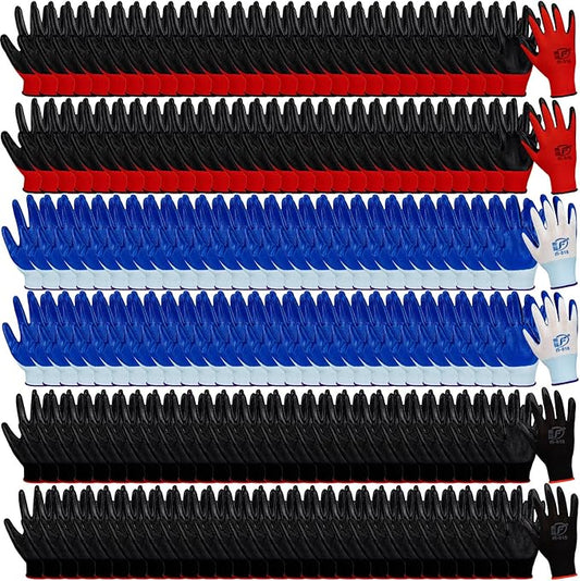 Gardening Gloves for Men Women Breathable Rubber Coated Working Gloves for Gardening, 9.1 Inch