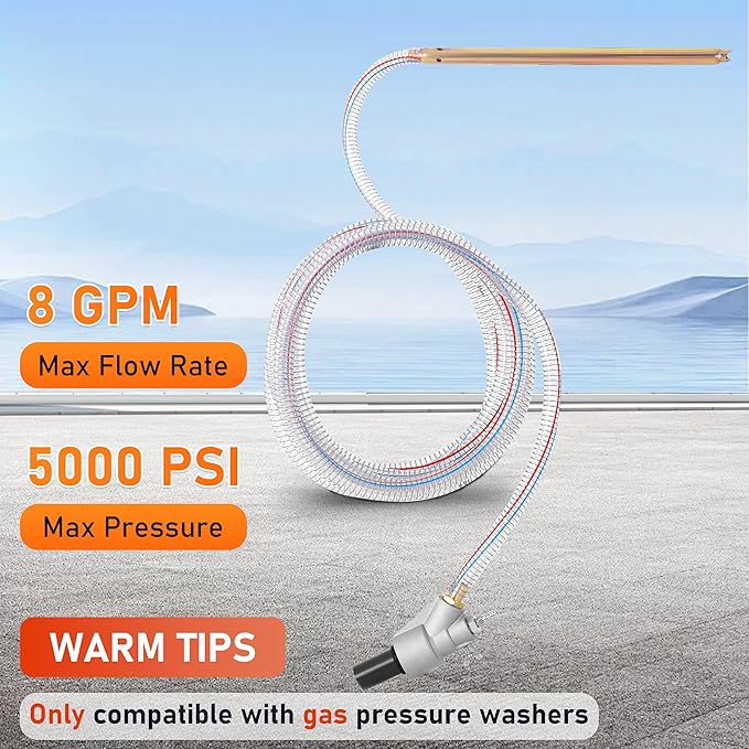 RIDGE WASHER Pressure Washer Sandblasting Kit, Dustless-Wet Sand Blaster for Pressure Washers, 5000 PSI, 8.0 GPM, 1/4 Inch Quick Connect