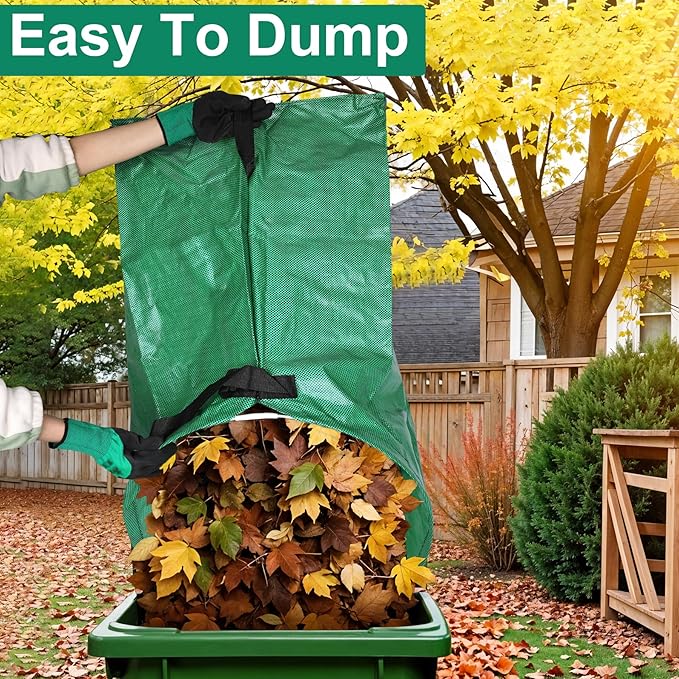 53 Gallons Leaf Collector Reusable Leaf Bag Yard Waste Bags Lawn Bag Leaf Picker Upper Lawn Sweeper for Leaves