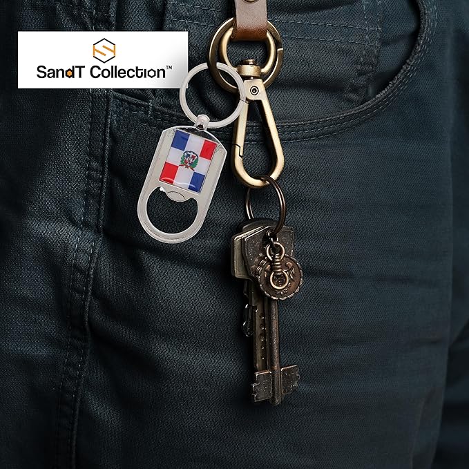 SandT Collection Dominican Bottle Opener Keychain