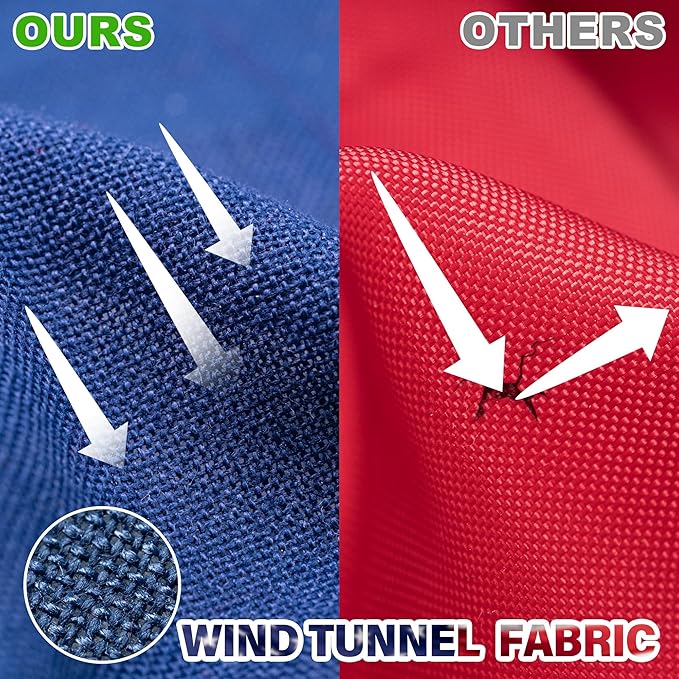 American Flag 5x8 FT TearProof Series, Heavy Duty Tough Spun Polyester USA Flags High Wind for Outside Outdoor with Durable Embroidered Stars Sewn Stripes 3 Brass Grommets
