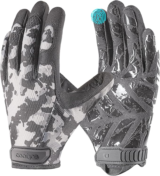 COOLJOB Touchscreen Utility Mechanic Safety Work Gloves For Men with Grip, Breathable, Ultra-Soft, Lightweight，S-XL