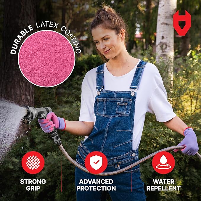 NoCry Premium Women's Gardening Gloves with Strong Non-Slip Grip - 100% Breathable, Superior Dexterity - Eco Friendly Garden Gloves for Women